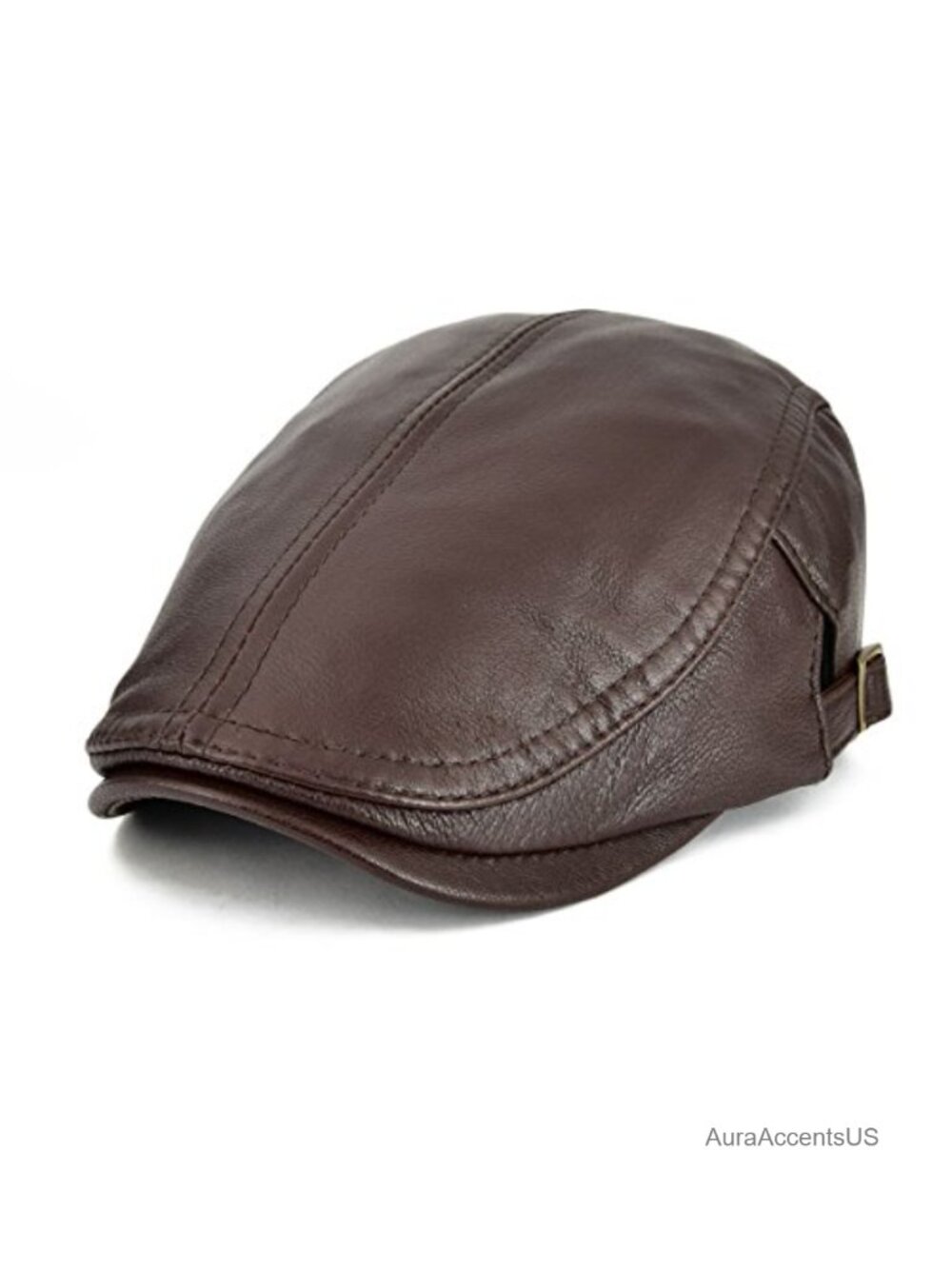 Genuine Leather Adjustable Newsboy Ivy Cap Hat